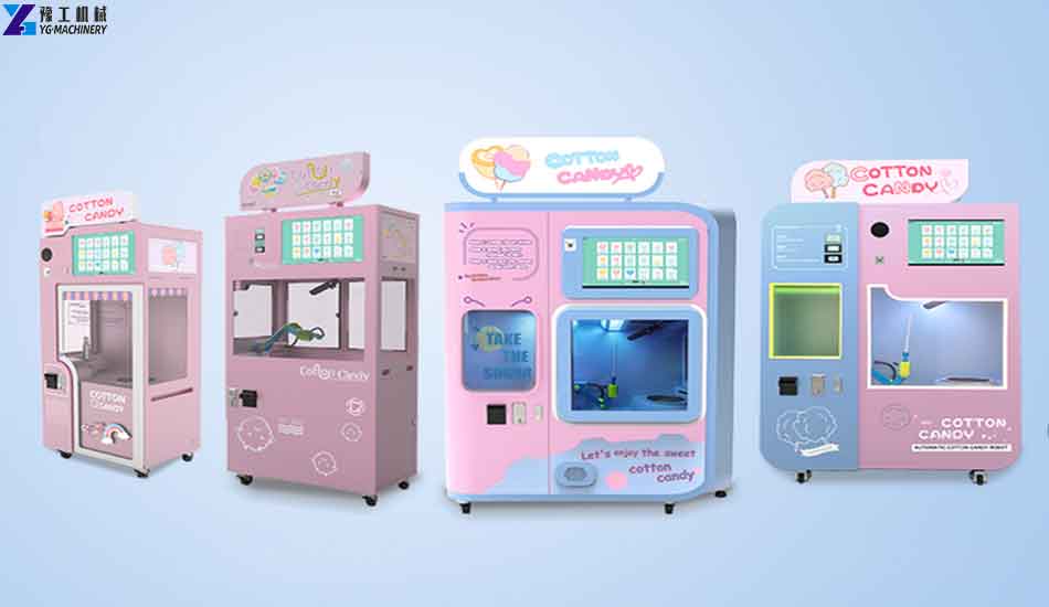 Various of Flower Cotton Candy Vending Machine