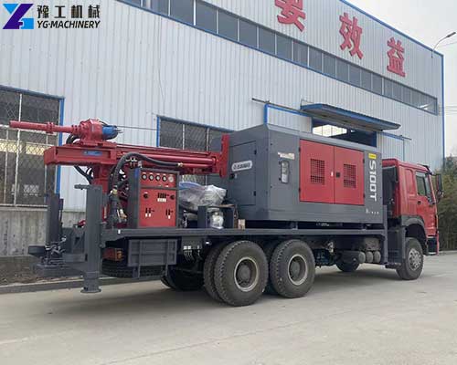 borehole drilling machine truck