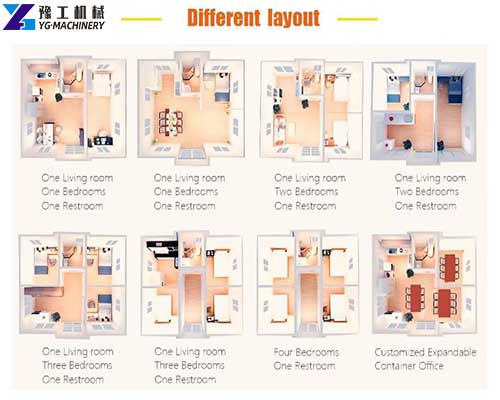 mobile expandable prefab house layout