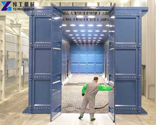 container sandblasting room