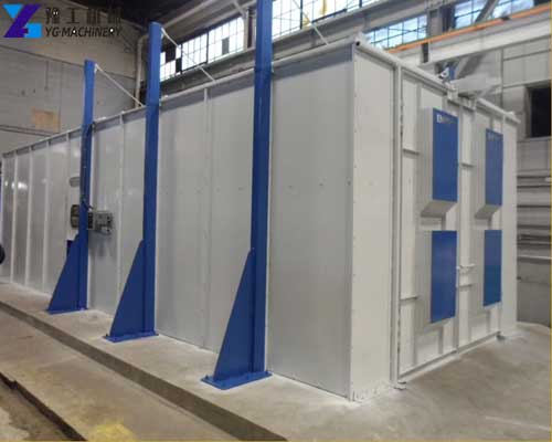 large sandblasting booth