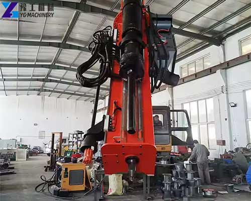 excavator integrated hydraulic rock drill and splitter