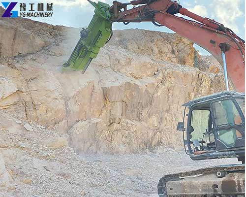 integrated rock drilling splitting machine for excavator