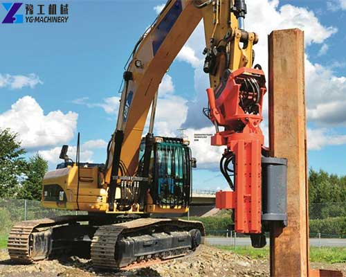 excavator mounted pile hammer